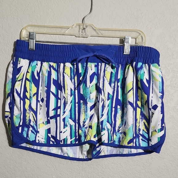 Columbia Pants - Columbia Shorts Womens Size L Omni Shield Blue White Yellow Athletic